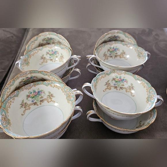 Footed Cream Soup Bowl & Saucer Sets Selling 1set at a time. - Picture 6 of 10